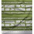 thumbnail image 1 of Soimoi Modal Satin Fabric Ethnic Block Printed Fabric 1 Yard 42 Inch Wide, 1 of 1