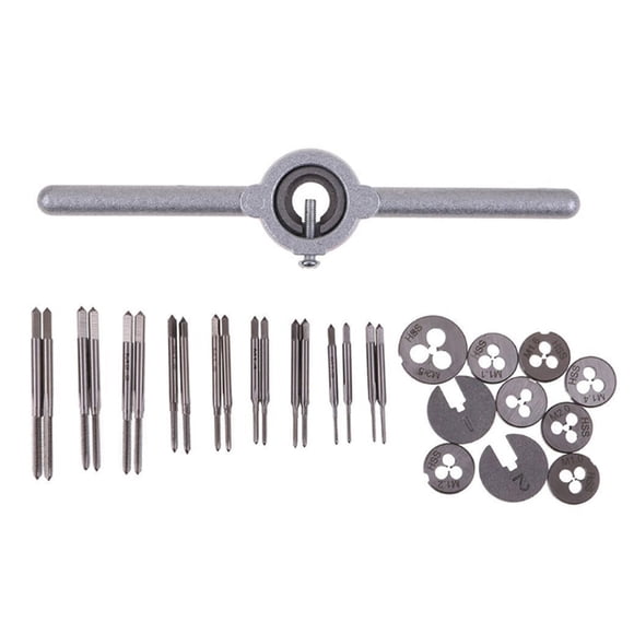 Yeacher 31Pcs Mini HSS Metric Screw Thread Plugs Taps Dies Set M1-M2.5 Hand Screw Taps Hand Tools