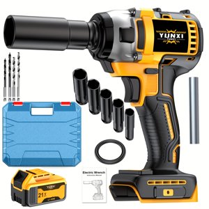 21V Clé d'impact sans fil & Kit Combo de perceuse, ensemble d'outils électriques sans fil pour la réparation de la maison de voiture Cadeau de fête des pères