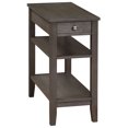 thumbnail image 1 of Convenience Concepts American Heritage Table d'Appoint avec Station de Recharge, Gris, 1 of 9