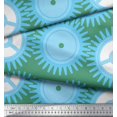 thumbnail image 3 of Soimoi Green polyester Crepe Fabric Gear Parts Hardware Print Fabric by the Yard 52 Inch Wide, 3 of 3