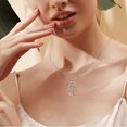 thumbnail image 1 of Heart Shaped Pendant Necklace, Metal Fashionable Polished Shiny Rhinestone Necklace Exquisite  for Party, 1 of 7