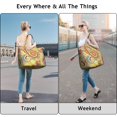 thumbnail image 4 of Ethnic Paisley Ornament Weekender Bohemian Chic Travel Duffel with Artistic Floral Pattern, Vintage Mala Inspired Design, 4 of 5