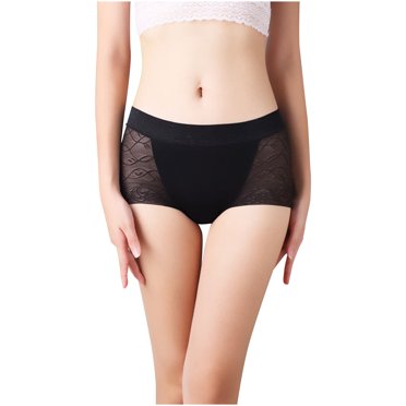 AherBiu Plus Size Boxer Shorts for Women Seamless Low Rise Lace Boyshorts Stretch Breathable Everyday Underwear