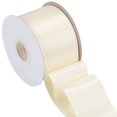 thumbnail image 1 of Joycrosso Ivory Ribbon 3 Inch Wide Thick Fabric Ribbon, 50 Yards Double Faced Satin for Chair Sash Bows Making Bouquet Sewing Christmas Decoration, 1 of 7