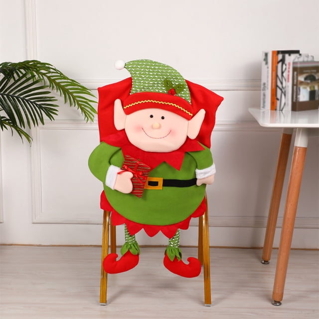 Christmas Decoration Christmas Dining Chair Covers, Christmas Chair Back Covers, Kitchen Chair Covers, Suitable For Christmas Holiday Festive Decoration Today' Deal #09
