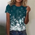thumbnail image 2 of Dealovy T-Shirts pour Femmes Décontractés à Manches Courtes Tuniques Imprimées Col Ras du Cou Été Amples Confortables Blouses, 2 of 4