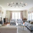 thumbnail image 4 of TULUCE 10 Light Sputnik Chandelier Brushed Nickel Ceiling Light Semi Flush Mount Light Ceiling Lamp for Kitchen Dining Room Living Room Foyer, 4 of 4