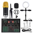 thumbnail image 3 of Ensemble de Microphone à Condensateur Professionnel pour Studio, Trousse de Micro WXH1000 avec Carte de Son en Direct, Karaoké Sans Fil, 3 of 7