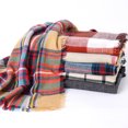thumbnail image 2 of Foulard Chaude pour Femmes Châles Carrés Foulards Infini Rayures Carreaux Surface Rugueuse,17#, 2 of 4