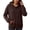 Coffee, variant on Aocisk Womens Zip Up Hoodie Fashionable Casual Pocket Zipper Long Sleeved Hooded Solid Color Sweatshirt for Streetwear Dark Purple XL