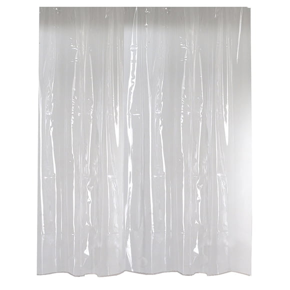 Transparent Shower Curtain - Thick Waterproof Bathroom Curtain - Hotel Solid Color Design