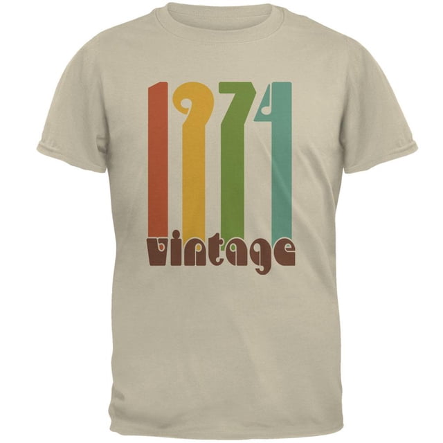 Milestone Birthday 1974 70's Color Bar Mens T Shirt