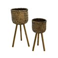 thumbnail image 1 of Sagebrook Home 13574-03 S/2 BAMBOO PLANTERS ON STANDS, 1 of 4