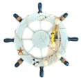 thumbnail image 1 of MasteelfCA Nautical Beach Boat Ship Steering Wheel Fishing Net Shell Home Wall Decor (Fish), 1 of 5