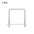 thumbnail image 3 of Unique Bargains Square U-Bolts 2 Sets 87mm Inner Width 110mm Length M8 304 Stainless Steel U Clamp Bolt, 3 of 5