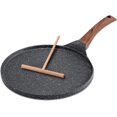 thumbnail image 2 of Nonstick Crepe Pan Set, 5 Piece Set Kitchen Pancake Grill Pan, 11 Inch Granite Coating Flat Skillet Tawa Dosa Tortilla Pans, Pizza Pan, Fry Pans Compatible with All Stovetops, 2 of 8