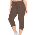 thumbnail image 1 of Yuyuzo Leggings Capri pour Femmes Décontractés Taille Haute Entraînement Extensibles Confortables Yoga Pantalons de Compression, 1 of 6