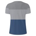 thumbnail image 4 of EQWLJWE Économies du Printemps! Chemise à Blocs de Couleur Homme, Chemise à Blocs de Couleur Bleue Homme, T-Shirt pour Homme à Blocs de Couleur à Manches Courtes Col Rond T-Shirt d'Extérieur, 4 of 5
