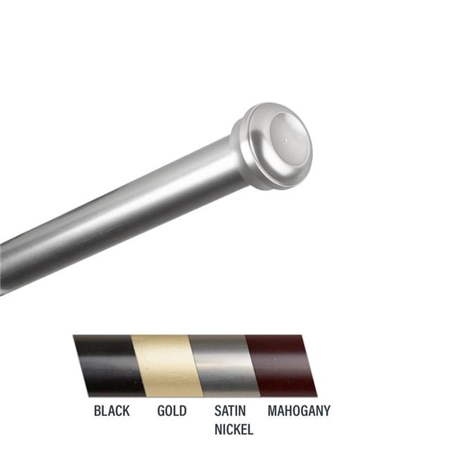 Central Design Cillo Tringle à Rideaux de 1 Po, 66-120 Po - Nickel Satiné