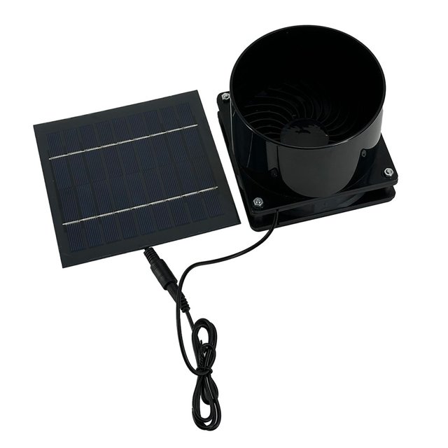 Ventilateur d'Extraction Solaire 5W 6V Durable pour Maison RV Serre