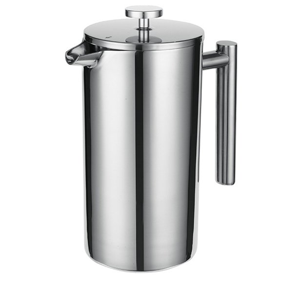 French Press Cafetière Thermique en Acier Inoxydable 304, Théière 800 ml, 3 Filtres, Poignée Anti-Brûlure, Presse à Café Antirouille