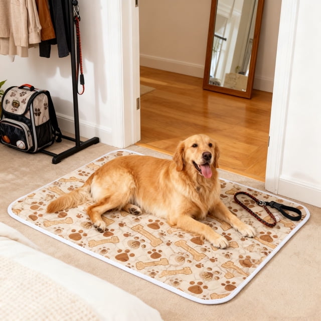 Washable Reusable Pet Training Pads Super Absorbent Four Layer Leak Proof Housebreaking Mats for Dogs and Cats Indoor Use
