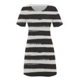 thumbnail image 3 of Cameland Robe Décontractée pour Femme à Blocs de Couleur Imprimée à Manches Courtes et à Col Rond, 3 of 4