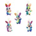 thumbnail image 3 of Ovzne 5-piece Set Of Cute Cartoons Rabbitsss Easter Pendant Decoration Pendant Acrylic Two-dimensional Flat On Clearance, 3 of 8