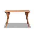 thumbnail image 2 of Baxton Studio Sahar Table à Manger Transitionnelle Moderne Mi-Siècle en Bois Fini Noyer Brun, 2 of 5