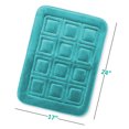 thumbnail image 2 of Clara Clark Bathroom Rugs, Velvet Memory Foam Bath Mat, Ultra Soft Non Slip and Absorbent - Waffled - Small - Teal, 2 of 6