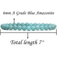 thumbnail image 2 of Bracelet Extensible en Perles Rondes de 6 mm en Amazonite Bleue Naturelle de Qualité A 7 Pouces Unisexe, 2 of 4