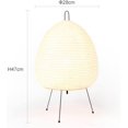 thumbnail image 3 of ORUYROP Paper Lamp Japanese Design Modern Retro Table Lamps Paper Lantern Lampshade, Rice Paper LED Desk Lights for Bedroom Living/Dining Decor Home Study, 3 of 7