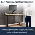 thumbnail image 2 of Desky Dual Mini Bamboo Sit Stand Desk - Bamboo / 32 x 20 inches / White, 2 of 10