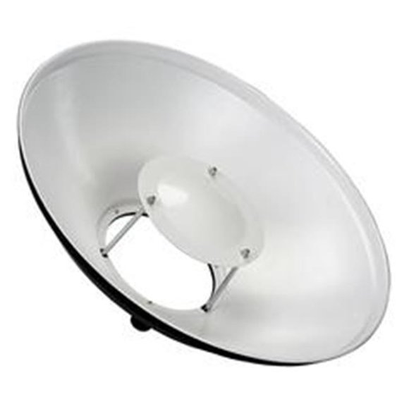 Fotodiox BD-Stnd-BronImpct-22in 22 in. Pro Beauty Dish with Broncolor Speedring for Broncolor, Visatec & Compatible - All Metal, Soft White Interior