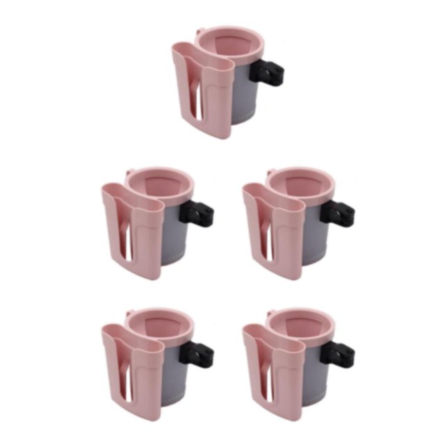 Transemion Bike Cup Holder Lightweight Bicycle Cup Holder Easy To Install Good Elasticity pink 5Set