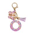 thumbnail image 3 of lionlar Resin Keychain Ornaments Girls English Alphabet Keyring Keychain O O, 3 of 9
