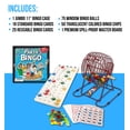 thumbnail image 2 of Regal Ensemble de Jeu de Bingo Professionnel avec Cage de 11 Pouces, 75 Balles de Bingo, Plateau Principal, 18 Cartes de Bingo et 25 Cartes Jumbo Réutilisables, et Jetons Colorés - Jeux de Bingo, 2 of 5