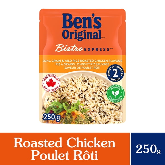 BEN'S ORIGINAL BISTRO EXPRESS riz à grains longs et riz sauvage saveur poulet rôti d'accompagnement, sachet de 250 g
