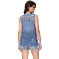 thumbnail image 3 of Cardigan Ouvert pour Femmes à Garniture en Dentelle Crochet Florale, 3 of 5