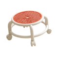 thumbnail image 3 of Luzkey Round Rolling Low Stool Lightweight Sturdy 360 degree Rotating for Home Office SPA Orange, 3 of 8