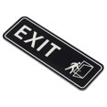 thumbnail image 1 of Unique Bargains EXIT Sign 9'x3' Self Adhesive Door Sticker Mounting Strip Black, 1 of 6