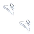thumbnail image 4 of maskred Fashion Claw Clips Large Simple Style Handy Simple Style Sturdy Exquisite Accessories Barrettes for Women Silver/Arc 2Set, 4 of 6