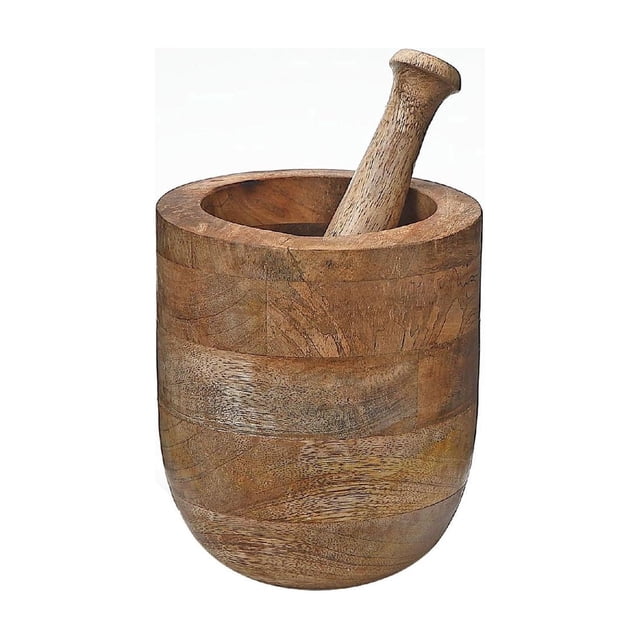 Mango Wood Mortar & Pestle 5.5"