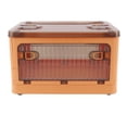 thumbnail image 2 of Storage Bins with Lids, Collapsible Storage Bins Stackable 5 Sided Door Opening Design Storage Cabinet Wardrobe Stackable Closet Organizer Foldable Box Trunk Car Organizer, 2 of 8