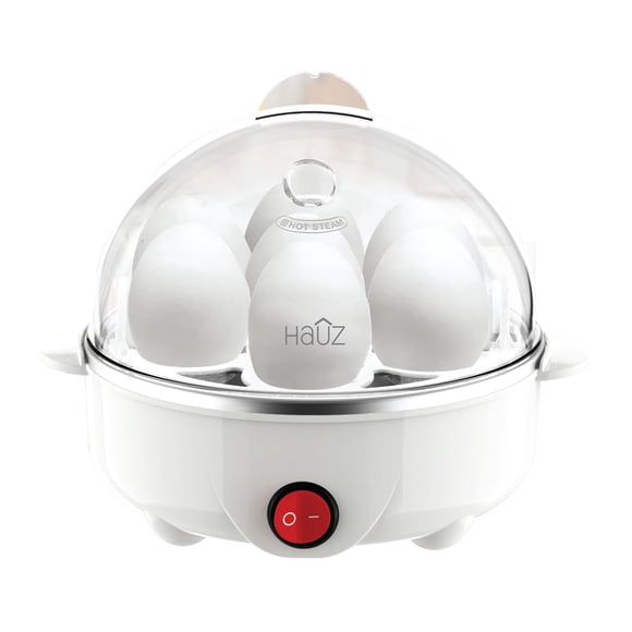 Hauz - 3 in 1 Egg Cooker, Boiled, Poached or Omelette, BPA Free, White