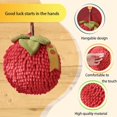 thumbnail image 4 of EcoNesxp Red Spa Bathroom Microfiber Hand Towel Chenille Hanging Hand Towel, 4 of 5