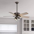 thumbnail image 2 of Hunter Fan Company Devon Park 52 Inch Ceiling Fan w/ 3 Lights, Onyx Bengal, 2 of 7