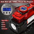 thumbnail image 2 of Twin Cylinder Air Compressor, 12V Portable Heavy Duty Tire Inflator With Digital Gauge, 2 of 4
