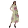 thumbnail image 2 of Moomaya Robes d'Été Imprimées pour Femmes à Manches Courtes en Coton Flex Robe de Soirée, 2 of 5